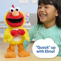 Peluche Elmo déguisé en poulet de Sesame Street