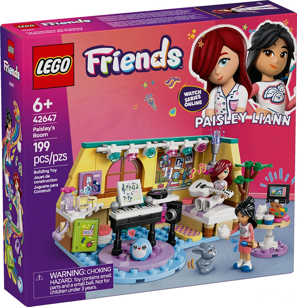 LEGO Friends Paisley's Room Building Toy - Pretend Play Set for Kids, Girls and Boys, Ages 6+ - 42647