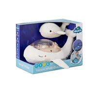 Cloud b Tranquil Whale Bundle w/Baby Plush Rattle Night Light w/ Under Water Effect and Music