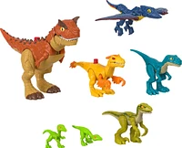 Imaginext Jurassic World Dinosaur Pack 7-Piece Figure Set for Preschool Kids