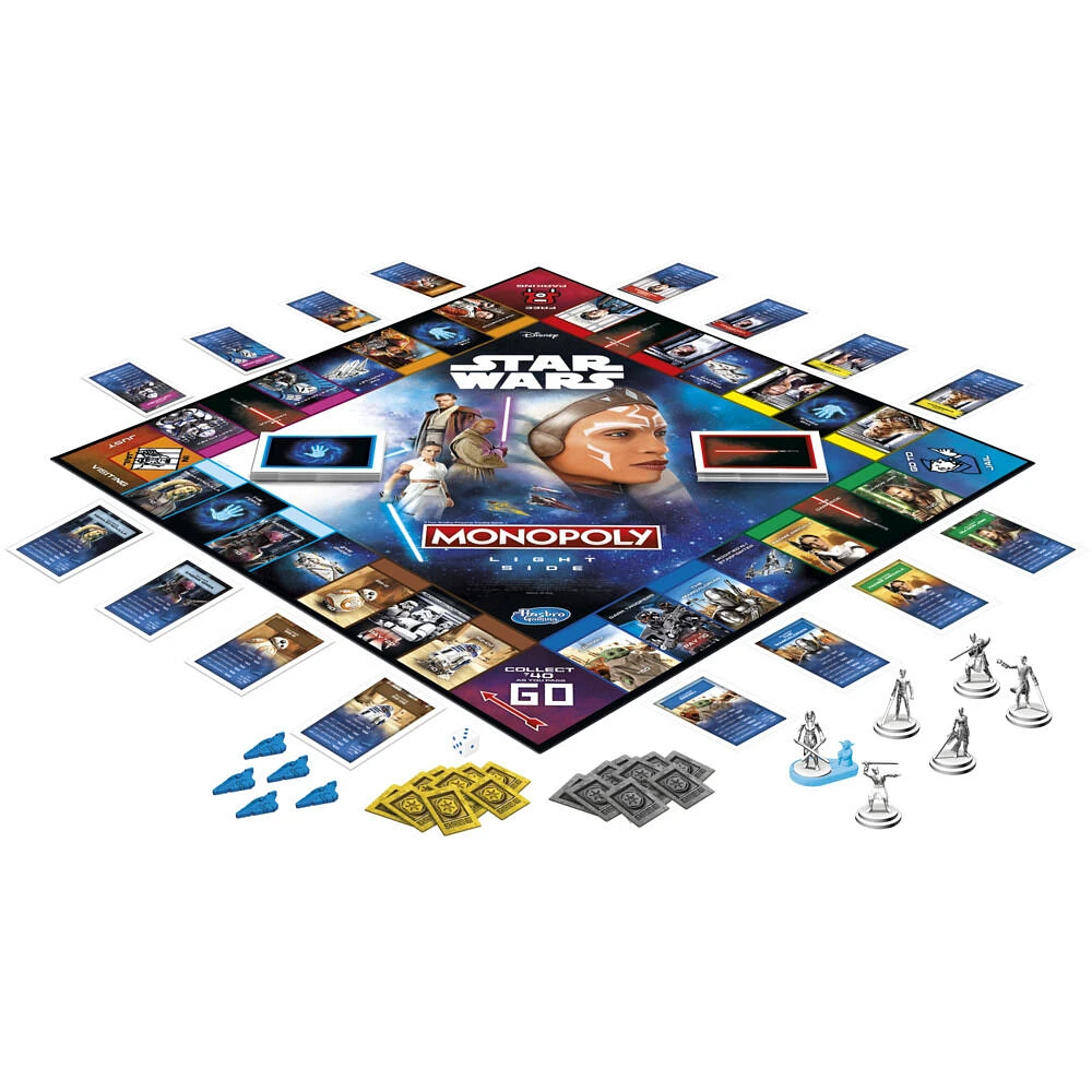 Monopoly : édition Star Wars Light Side, jeu de plateau Star Wars de Jedi, jeux pour la famille, pour 2 à 6 joueurs