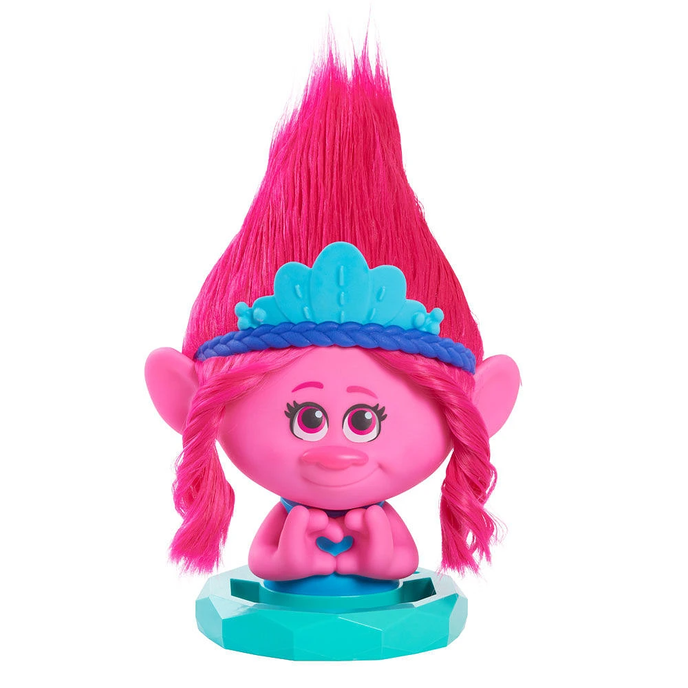 Tête de Coiffure de Poppy de Les Trolls 3 de DreamWorks, 11 Eléments, Rose