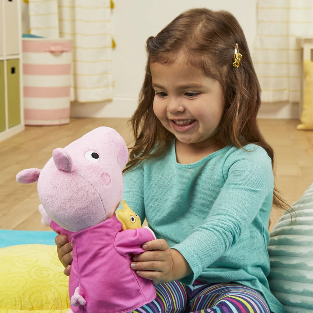 Peppa Pig Peppa's Bedtime Lullabies Plush Doll with Teddy Bear Accessory - English Edition