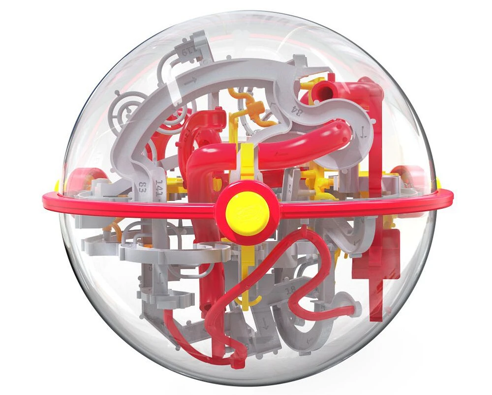 Perplexus Portal, 3D Puzzle Ball Maze Fidget Toys Kids Games Travel Games Puzzle Games Fidget Ball with 150 Obstacles