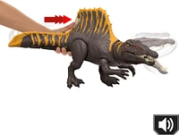 Jurassic World Rebirth Tail Thrasher Spinosaurus Action Figure, Dinosaur Toy with 2 Attack Moves