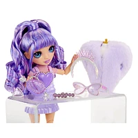 Rainbow High Creative Crystals Violet - Poupée-mannequin violette de 11 po (28 cm)