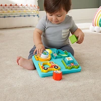 Fisher-Price Shapes & Sounds Vehicle Puzzle Baby Sorting Toy with Music & Lights