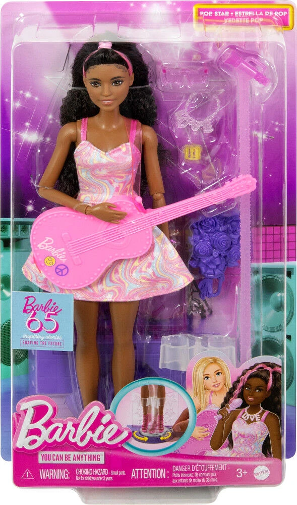 Barbie Carrières 65 anniversaire Vedette Pop et 10 accessoires