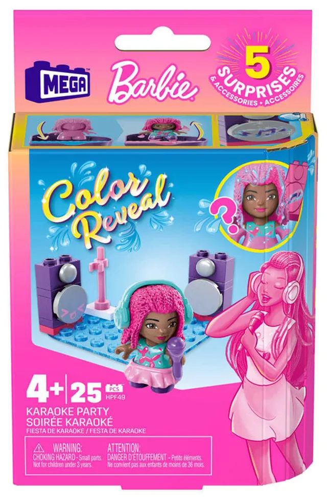 Mega Barbie Color Reveal Train 'n Wash Pets