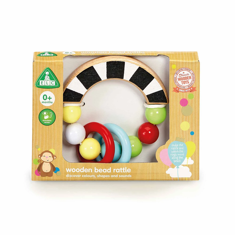 Early Learning Centre Wooden Bead Rattle - Édition anglaise - Notre exclusivité