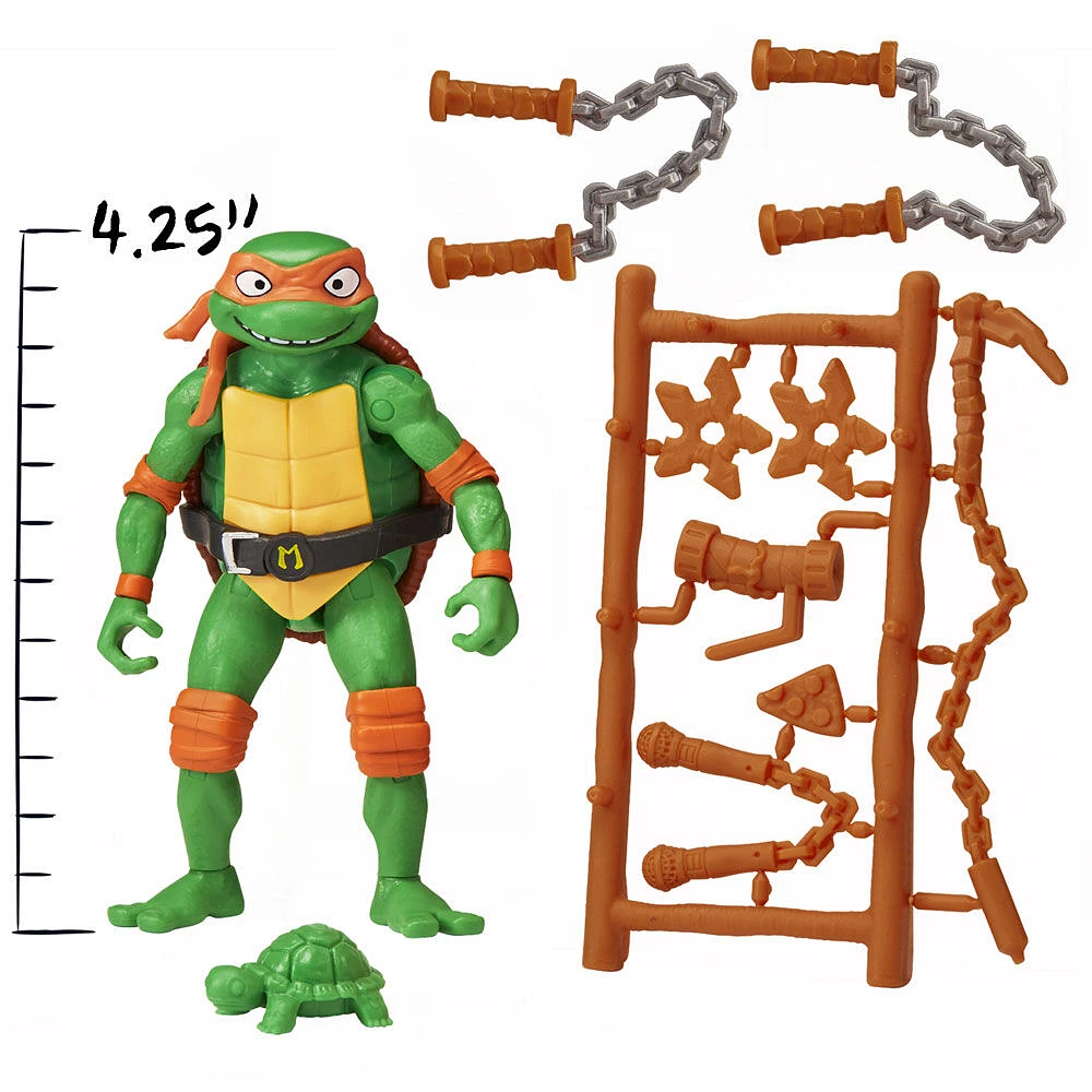 Les Tortues Ninja Mutantes: Mutant Mayhem Figure d'action de base Michelangelo