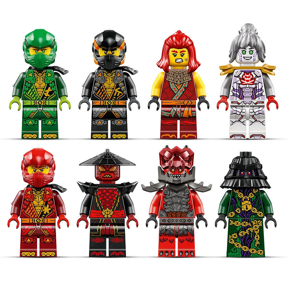 LEGO NINJAGO Arc, le dragon de la concentration, ensemble de jouet ninja, ensemble de jeu de bataille avec 8 figurines 71836