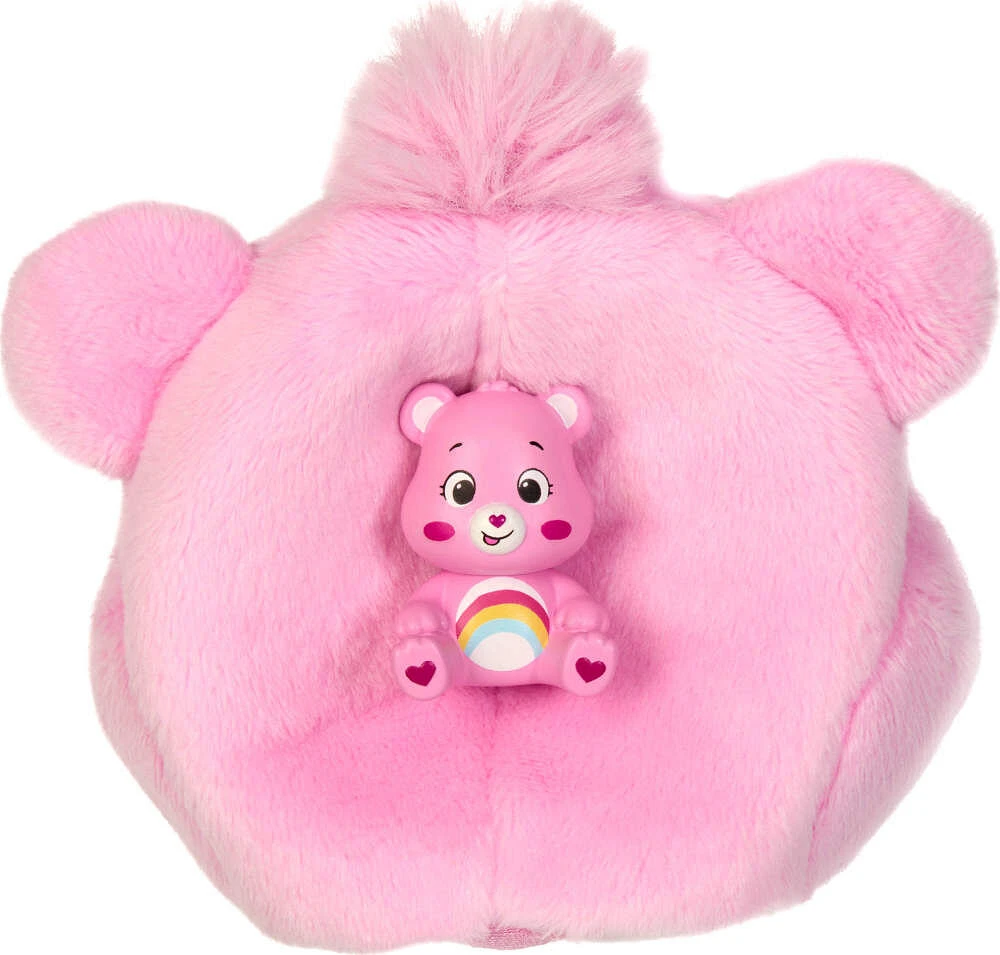 Barbie Cutie Reveal Care Bears Series Doll & Accessories in Cheer Bear Plush Costume, 10 Surprises