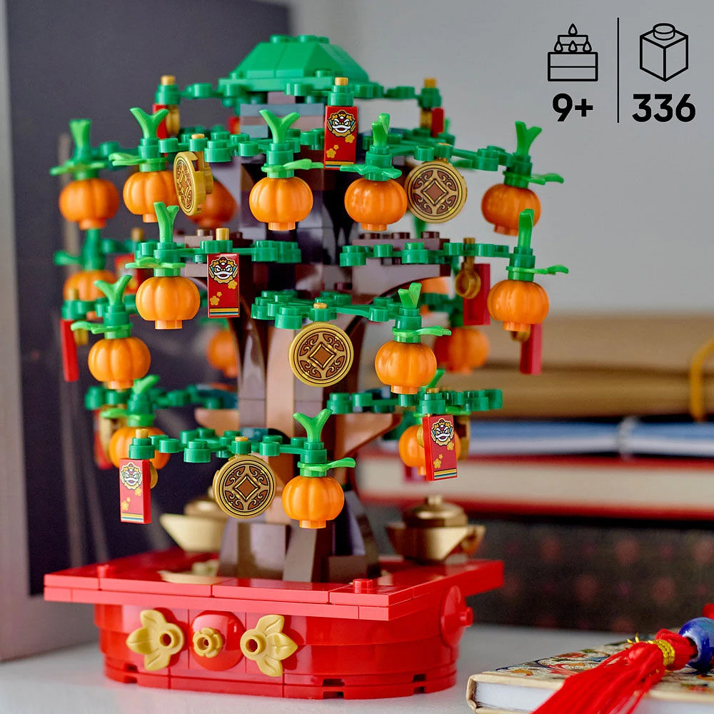 LEGO Arbre à monnaie Ensemble de construction pour enfants, Cadeau du Nouvel An lunaire pour garçons et filles 40648