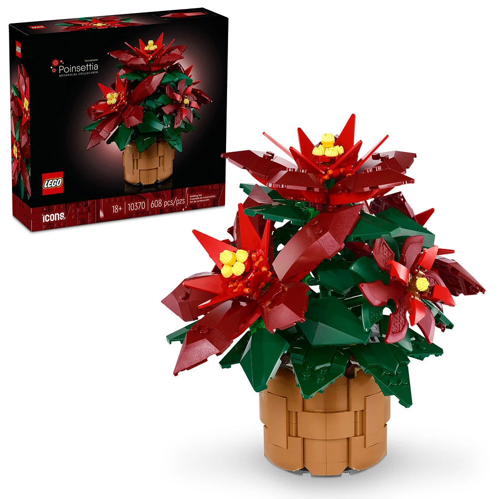 LEGO Icons Le poinsettia Ensemble de construction de décoration florale 10370