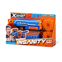 Pistolet Manic X-Shot Insanity (24 fléchettes) par ZURU