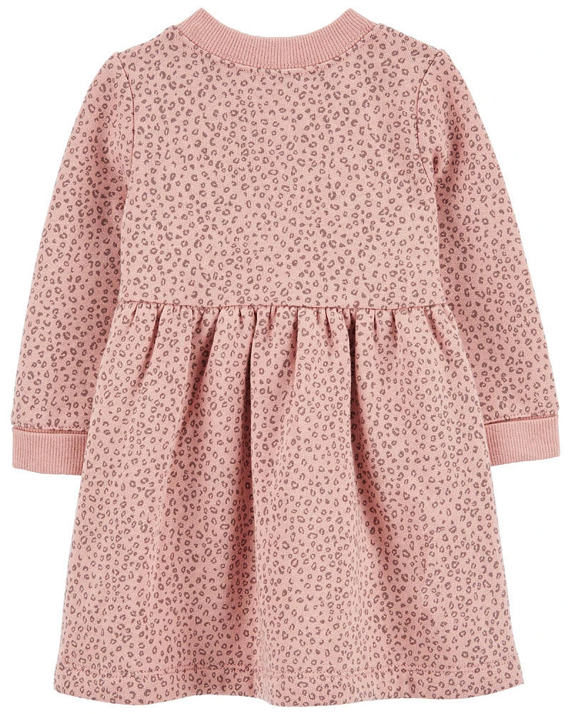 Carter's Leopard Fleece Dress Pink
