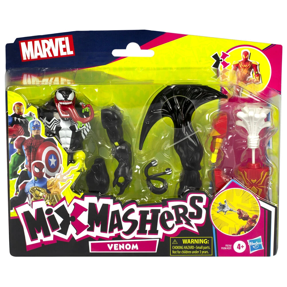 MixMashers Marvel Venom Custom Spider-Man Mix-And-Match Deluxe Action Figure & Accessories