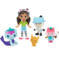 DreamWorks Gabby's Dollhouse, Campfire Gift Pack with Gabby Girl, Pandy Paws, Baby Box and MerCat Toy Figures