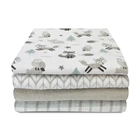 Lot de 4 couvertures de réception en flanelle Koala Baby Fox