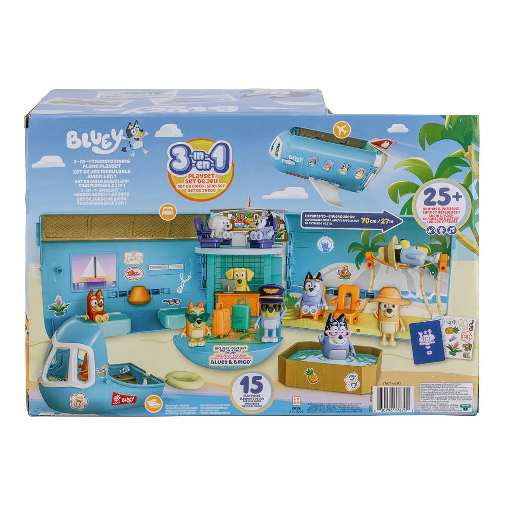 Bluey S11 Holiday Getaway Airplane Playset