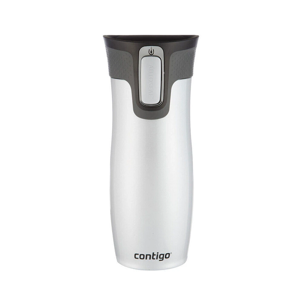 Contigo West Loop Stainless Steel Travel Mug with AUTOSEAL Lid, Polar White, 16 oz