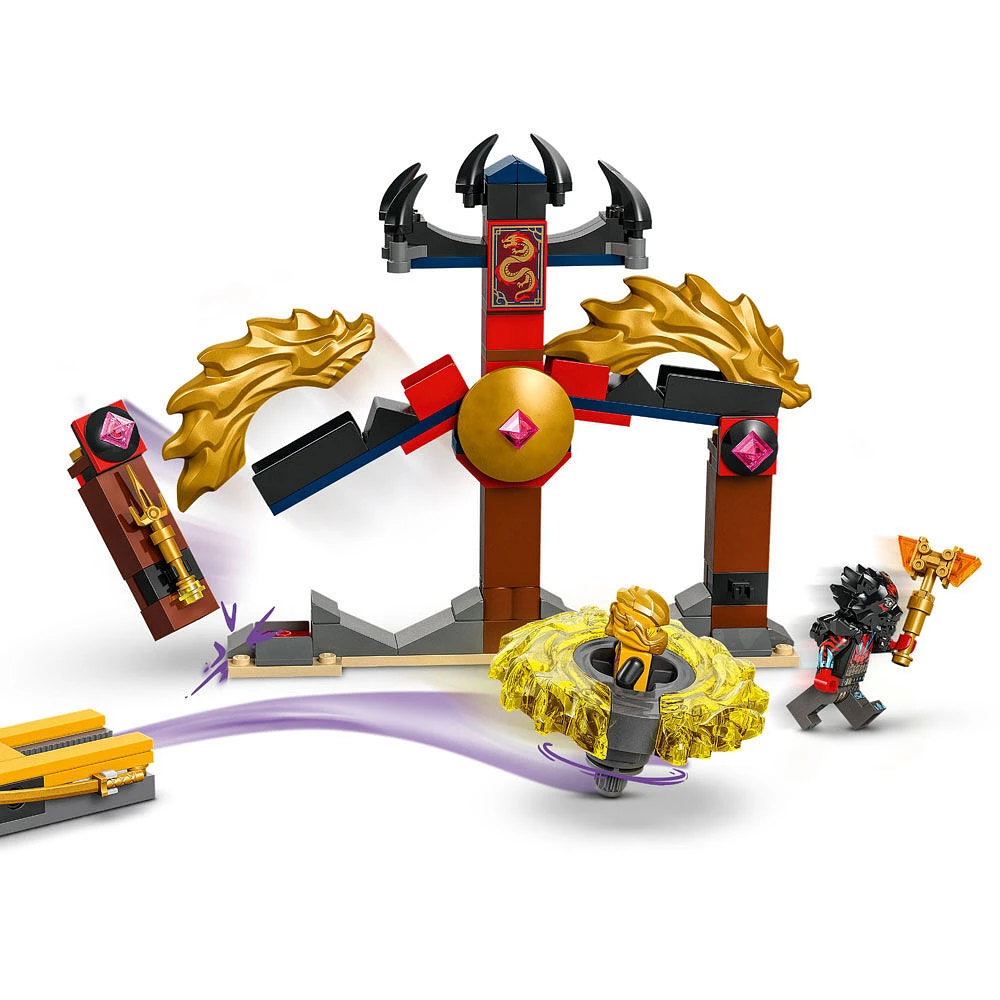 LEGO NINJAGO Ensemble de combat de Spinjitzu du dragon, jouet d'action, cadeau ninja avec 2 figurines 71826