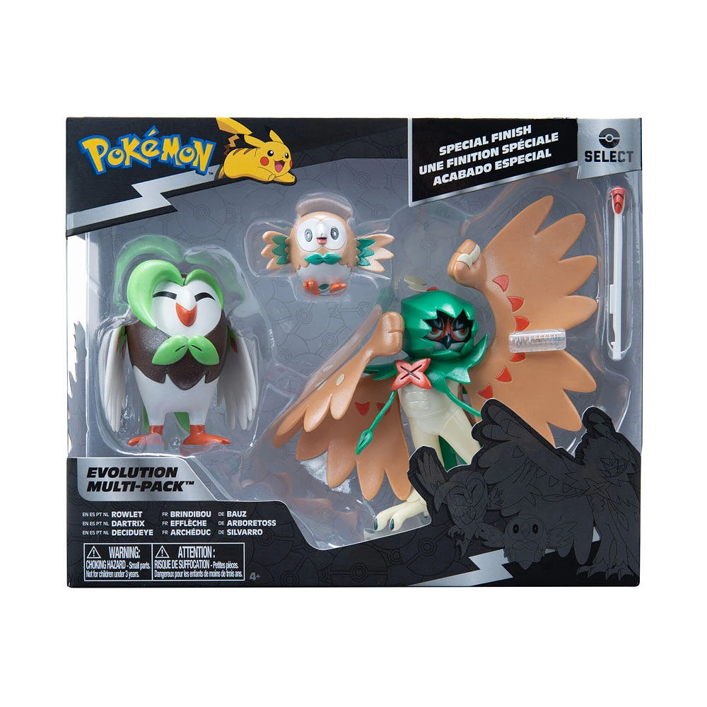 Pokémon Select - Evolution Pack: Rowlet, Dartrix, Decidueye