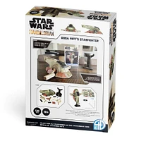 4D Build, Star Wars Mandalorian Boba Fett's Starfighter, 3D Paper Model Kit, 130 Piece Model Kit