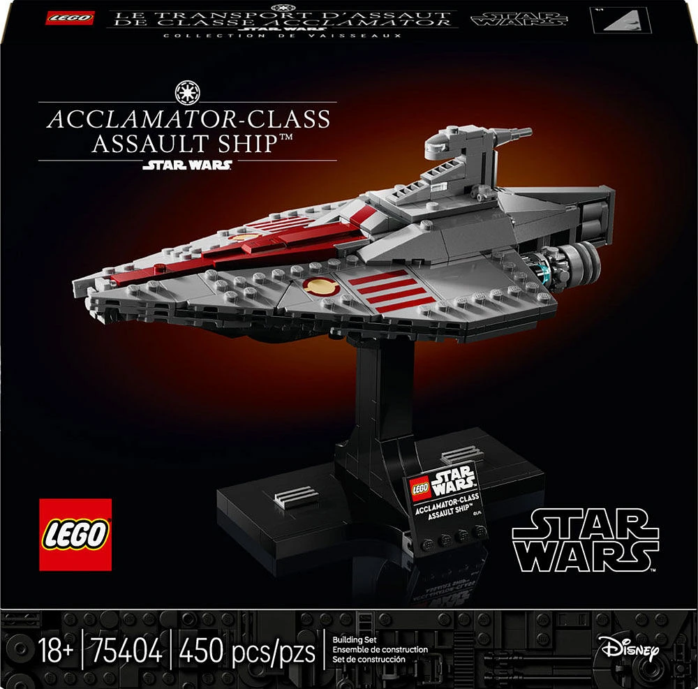 LEGO Star Wars: Attack of the Clones Acclamator-Class Assault Ship Building Set for Adults - 75404