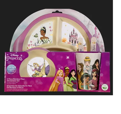 Disney Princess 5 Piece Bamboo Dinner Set