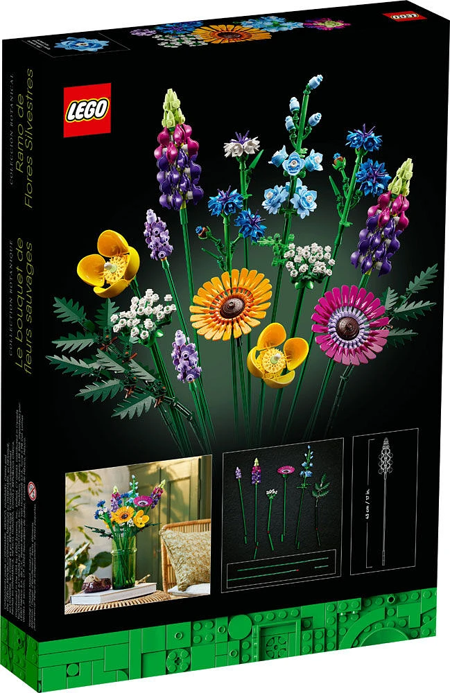 LEGO Icons Wildflower Bouquet 10313 Building Set for Adults; A Wildflower Gift and an Immersive Project for Adults (939 Pieces)