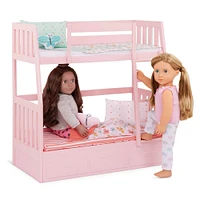 Our Generation Dreams for Two 18-inch Doll Butterfly-Themed Bunk Bed Furniture Set