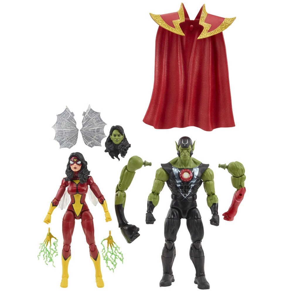 Hasbro Marvel Legends Series Skrull Queen and Super-Skrull, Avengers 60th Anniversary Collectible 6 Inch Action Figures