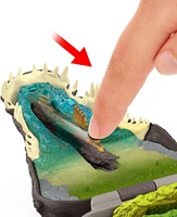 Jurassic World Rebirth Micro Adventure Playset Spinosaurus Head, Interactive Features & Figures