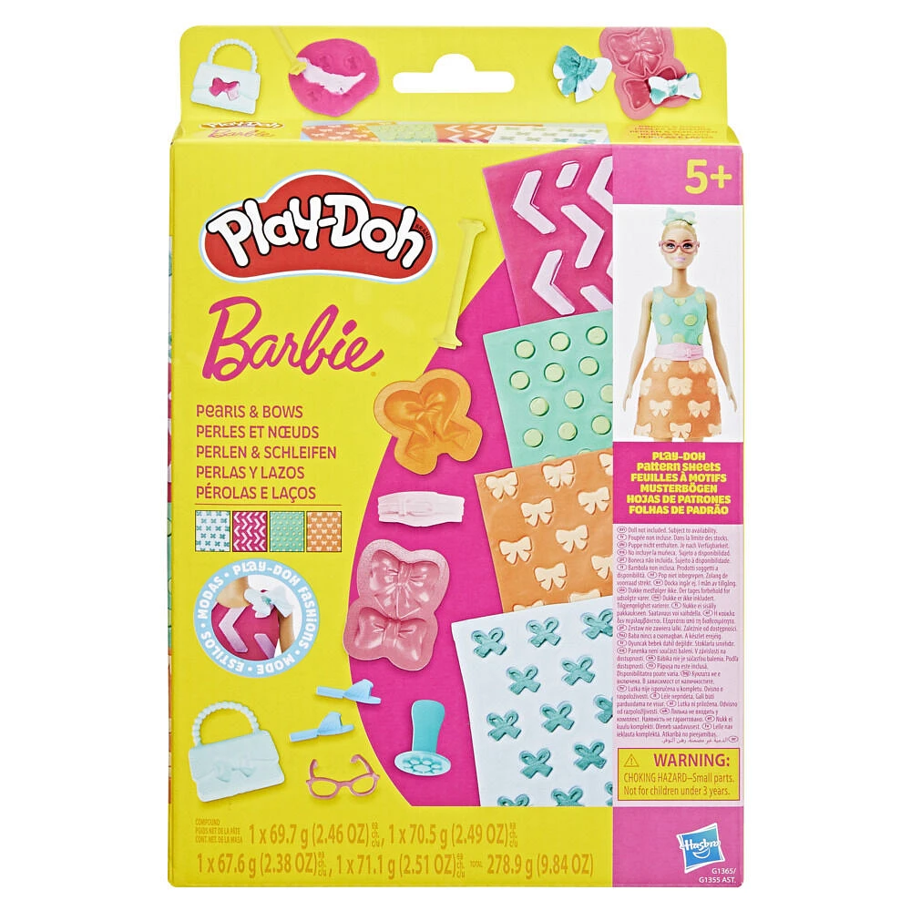 Play-Doh Barbie Perles et noeuds, recharges pour coffret de pâte à modeler