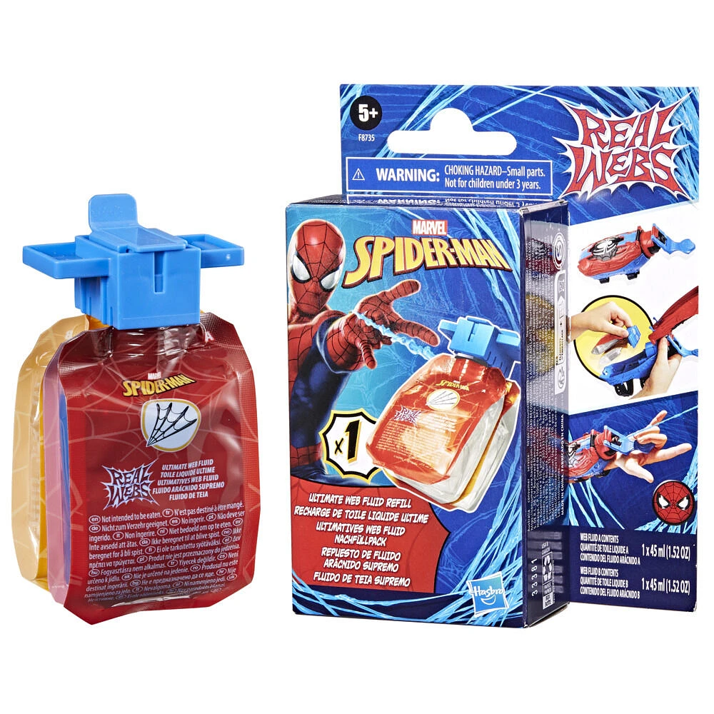 Marvel Spider-Man Real Webs Ultimate Web Fluid Refill for Real Webs Blaster Role Play Toy