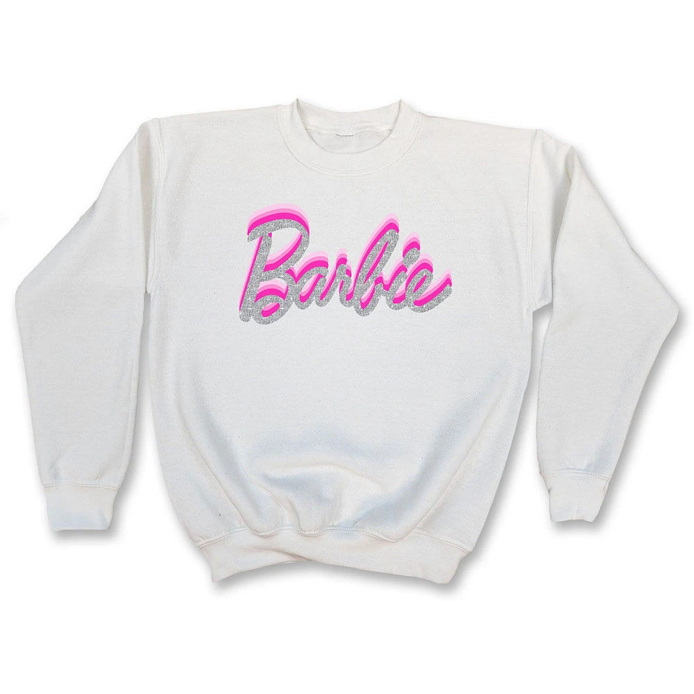 Barbie Fleece Crew - White