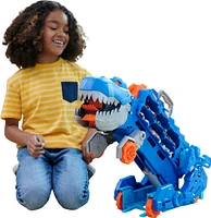 Hot Wheels City-Transporteur T-Rex pour +20 voitures, piste de course