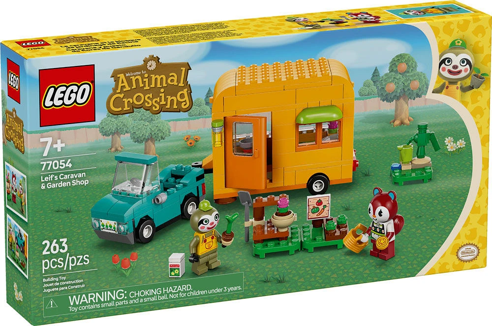 LEGO Animal Crossing Leif's Caravan & Garden Shop Building Toy - Pretend Playset Gift for Kids - 77054