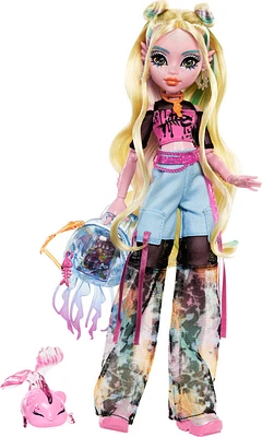 Monster High-Poupée Lagoona Blue-Poupée avec animal et accessoires