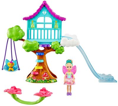 ​Barbie Dreamtopia Chelsea Fairy Doll and Fairytale Treehouse Playset with Seesaw, Swing, Slide, Pet and Accessories