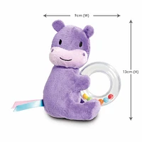 Little Lot Shake and Squeak Ring Rattle - Hippo - R Exclusive