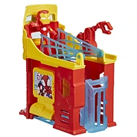 Marvel Spidey and His Amazing Friends Stark Tower Playset with Iron Man Action Figure