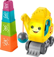 Fisher-Price Count & Stack Crane with Blocks, Lights & Sounds, Multi-Language Version