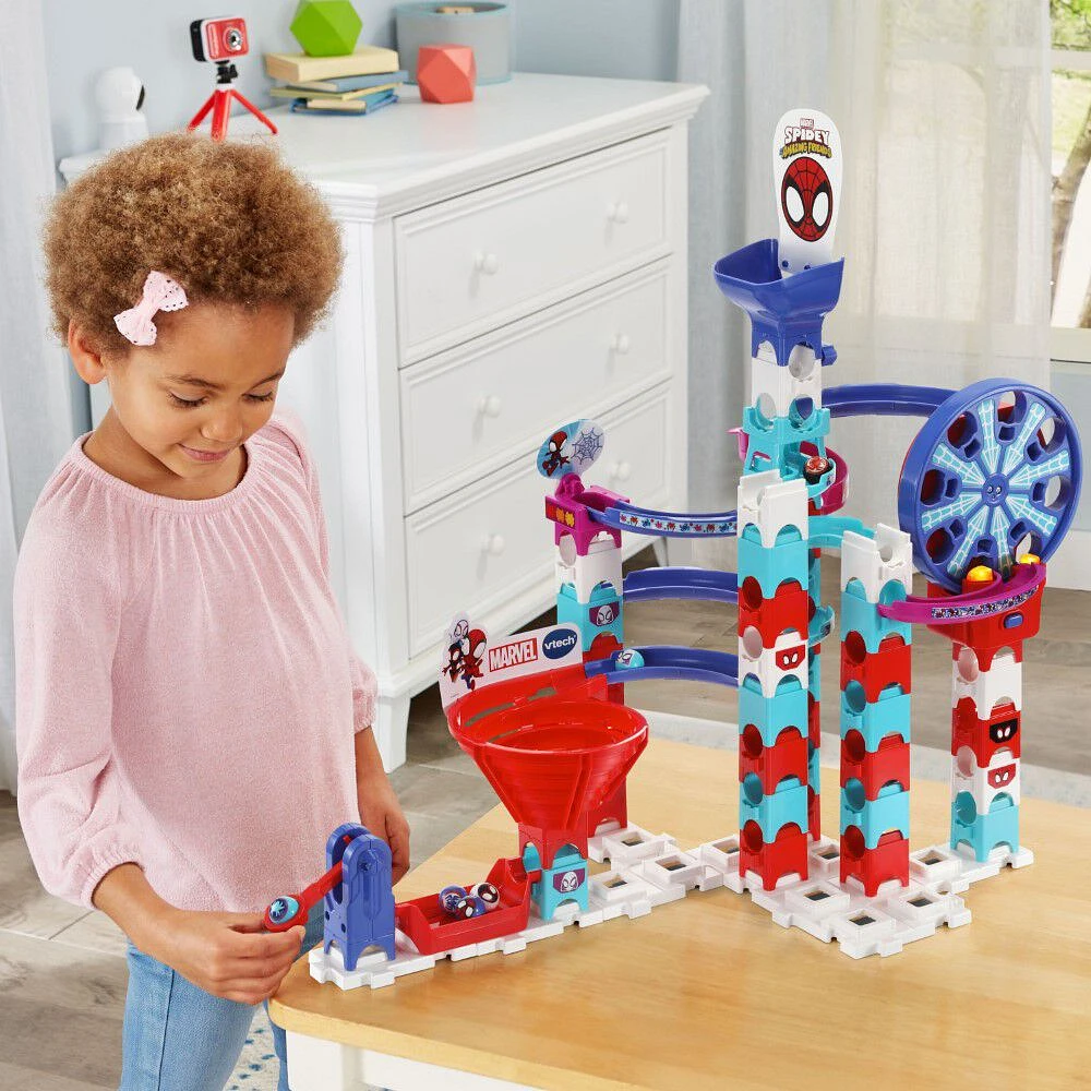 VTech Spidey and His Amazing Friends Marble Rush Circuit Équipe Spidey en action !