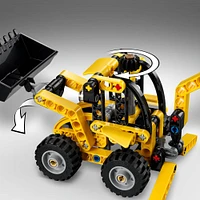 LEGO Technic Backhoe Loader Construction Toy - with Usable Back Digger, Scoop, & Outriggers - 42197