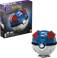 MEGA Pokémon Jumbo Great Ball Building Kit with Lights (299 Pieces), for Collectors