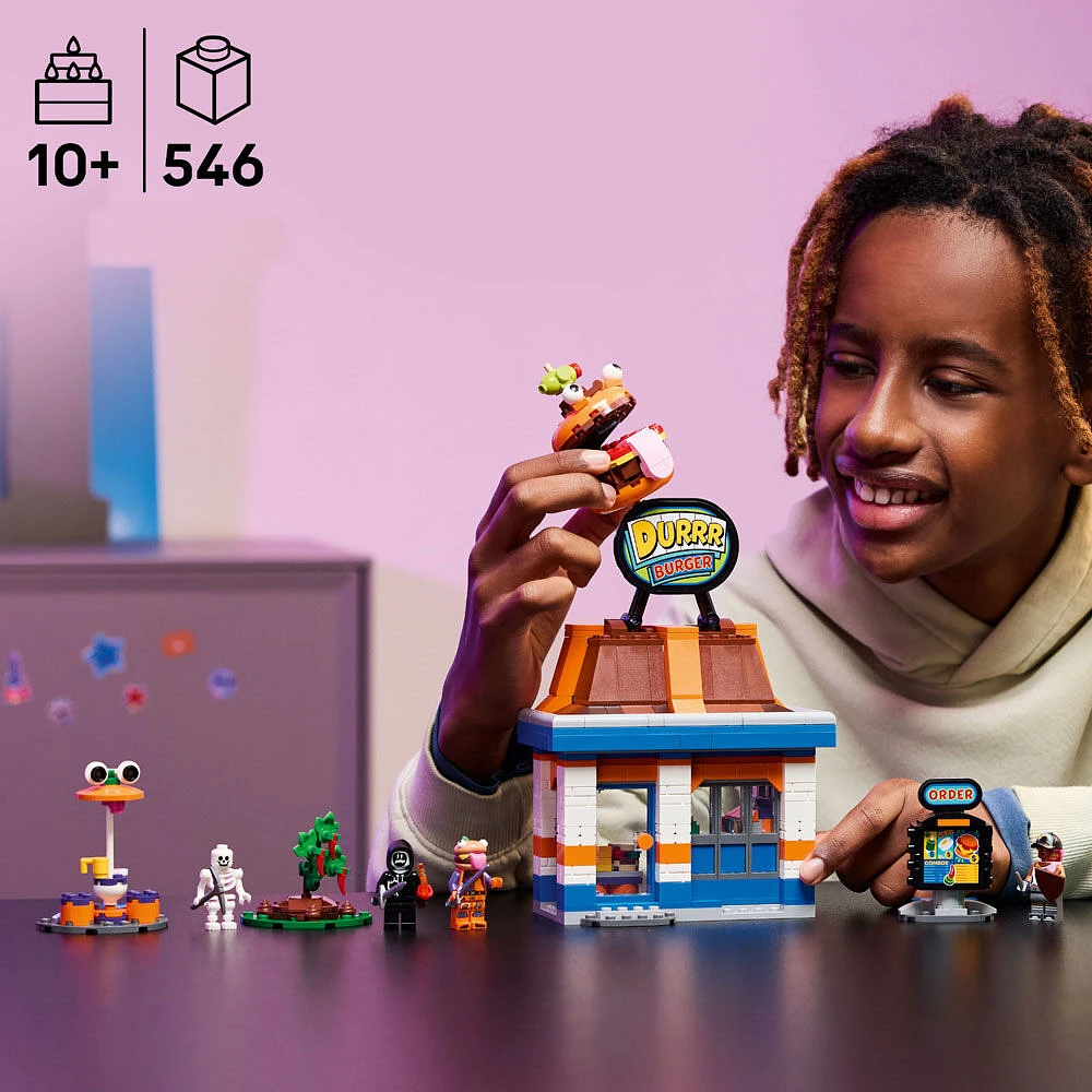 LEGO Fortnite Durrr Burger Restaurant - Kids Toy - Gamer Building Toy for Boys & Girls 10+ - 77076