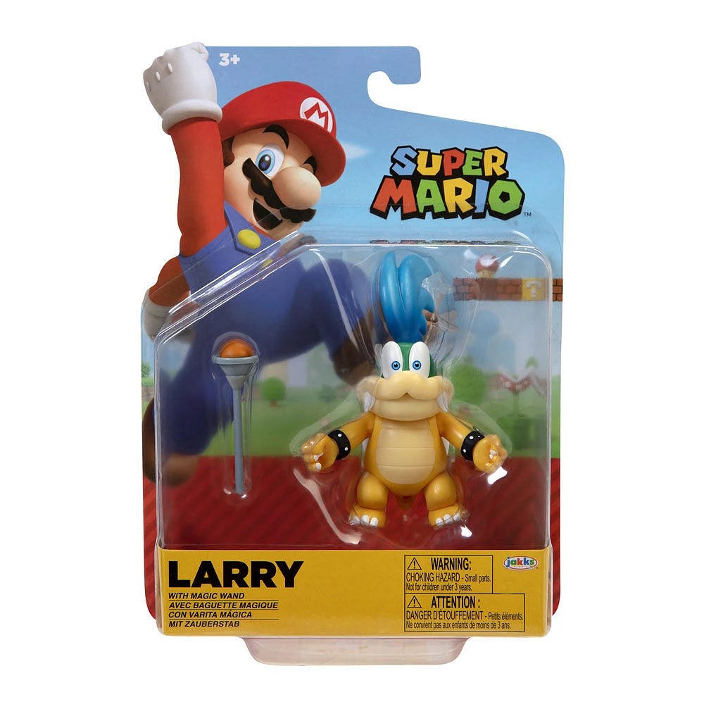  Figurines Super Mario 4 pouces - Larry Koopa avec baguette